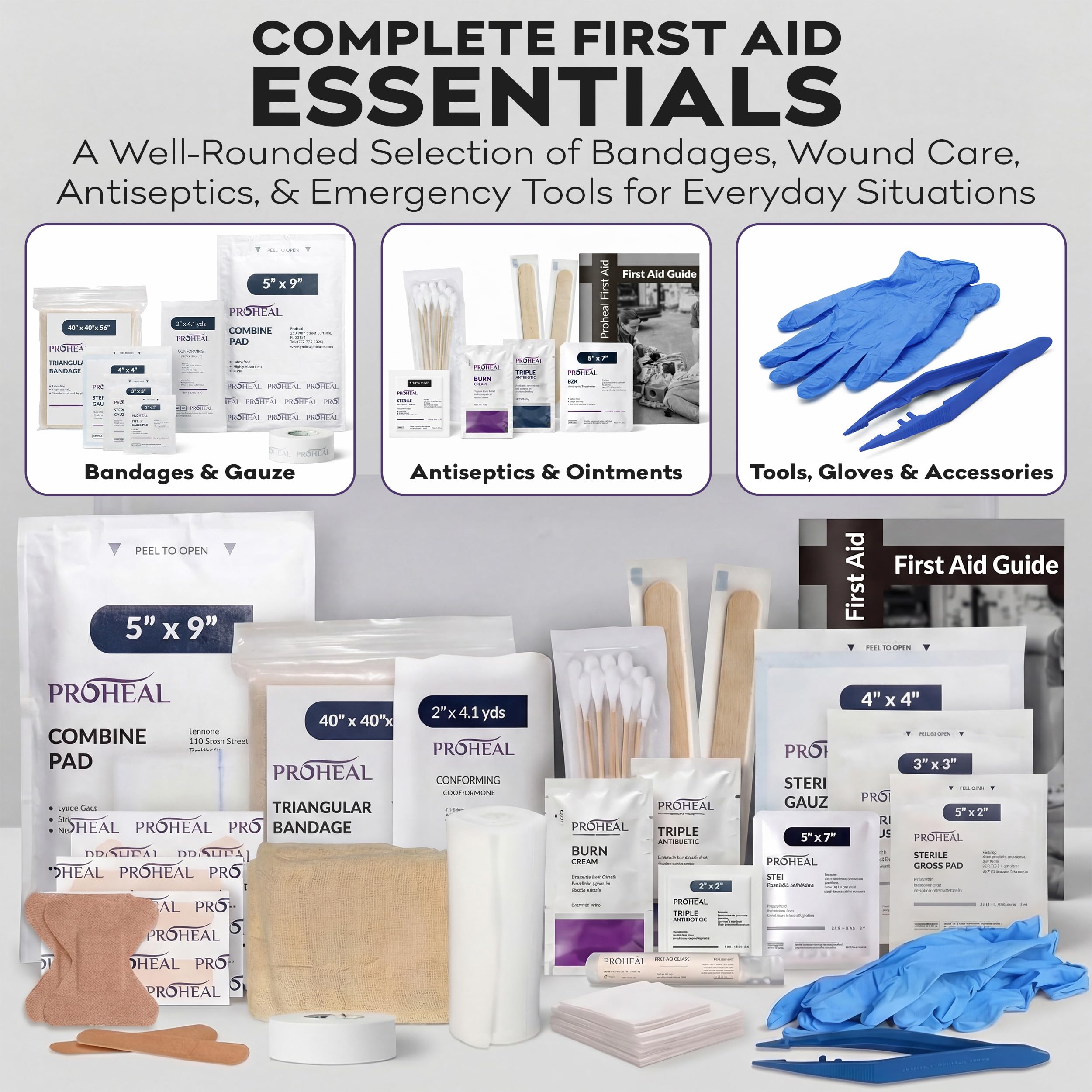 ProHeal latex-free bandages and gloves provide safe, comfortable handling