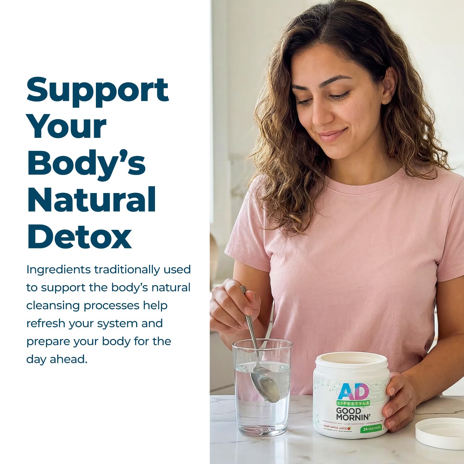 PROJECT AD Life Good Morning ready-to-drink glass, ideal for on-the-go wellness