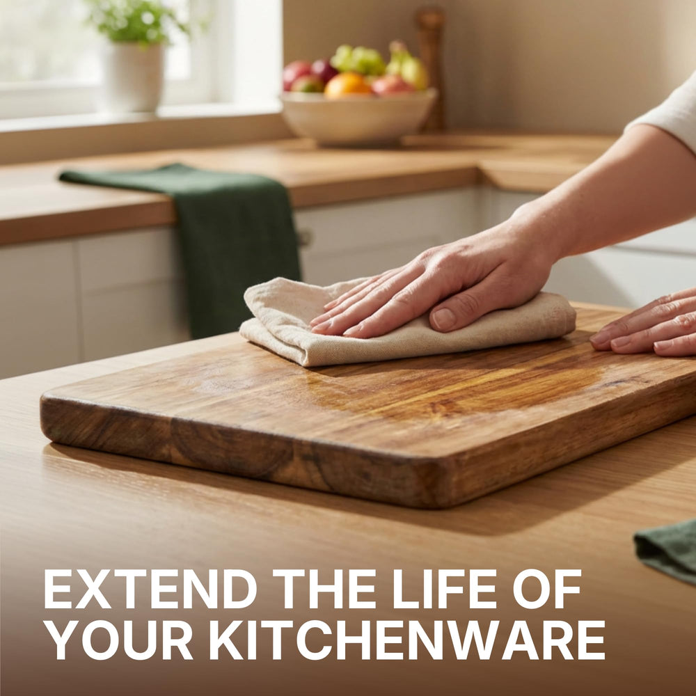 Wood surfaces treated with Project Papa conditioner for enhanced moisture balance.
