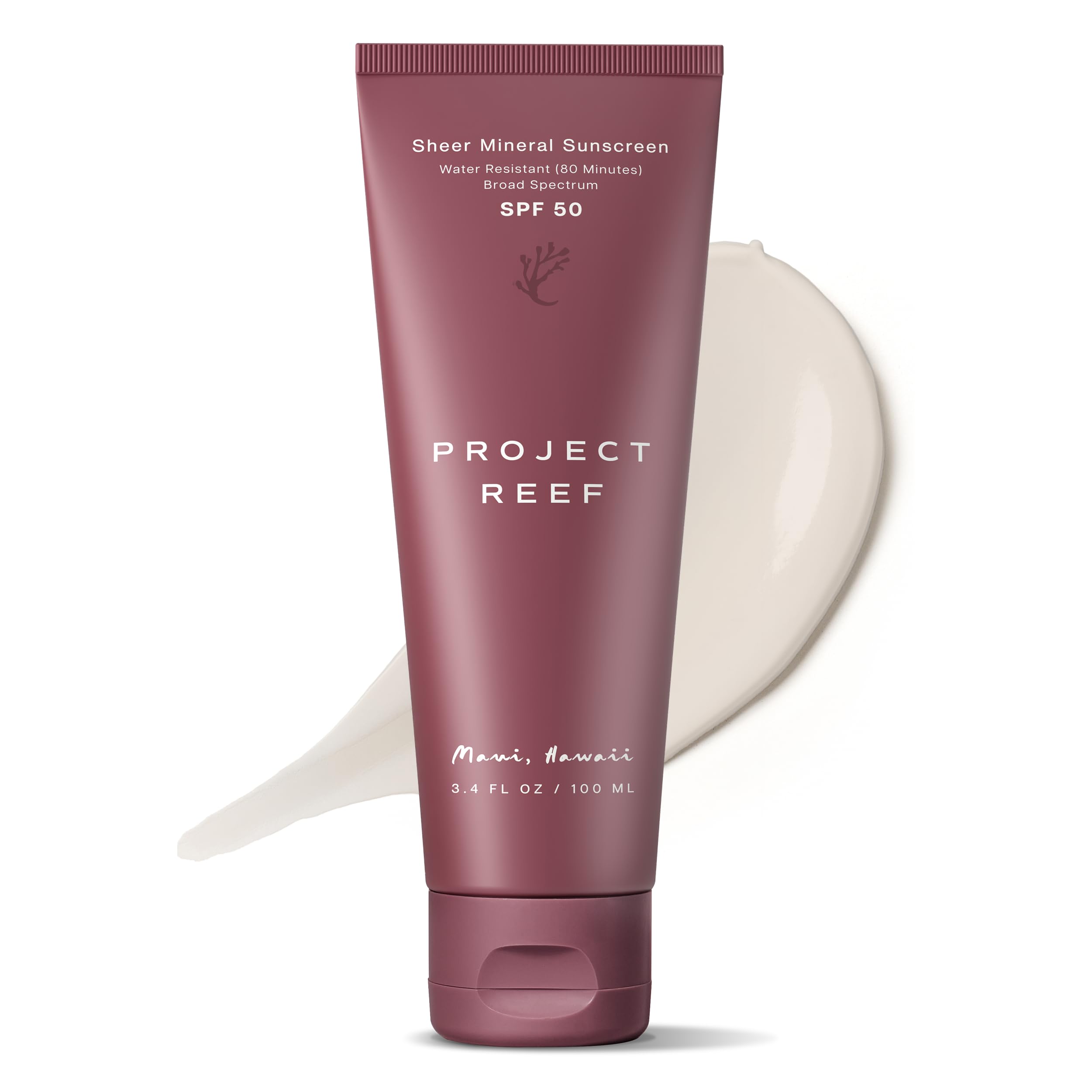 Project Reef sunscreen bottle pour for quick, even coverage on sunny beach days.