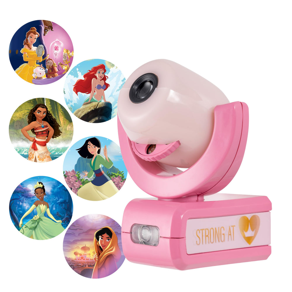 Projectables Disney Princess Night Light base in pink creating a gentle bedtime ambiance.