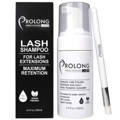 PROLONG LASH eyelash shampoo bottle for gentle daily cleansing of extensions