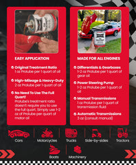 Prolube Oil Treatment used with a diesel engine, hinting at wear protection benefits.