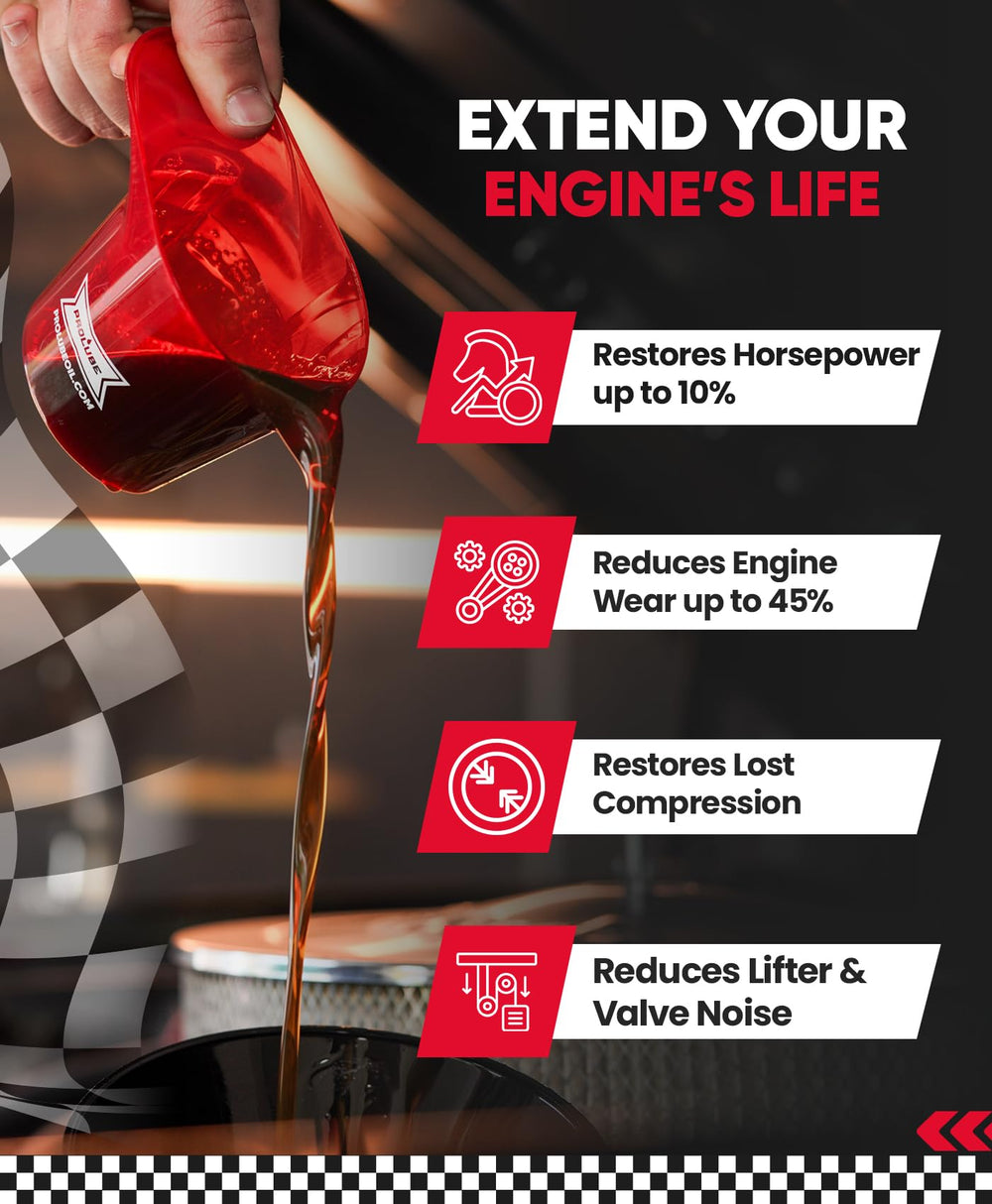 Prolube Oil Treatment used with a gasoline engine, suggesting smoother performance.