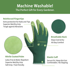 PROMEDIX P gloves feature thickened fingertips for thorn protection.