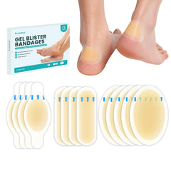 Promifun hydrocolloid blister bandages for the heel provide cushioned protection and stay in place