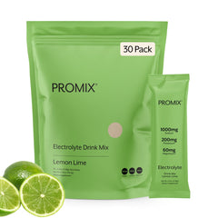 Promix Nutrition Electrolytes Lemon Lime stick pack front view for on-the-go hydration