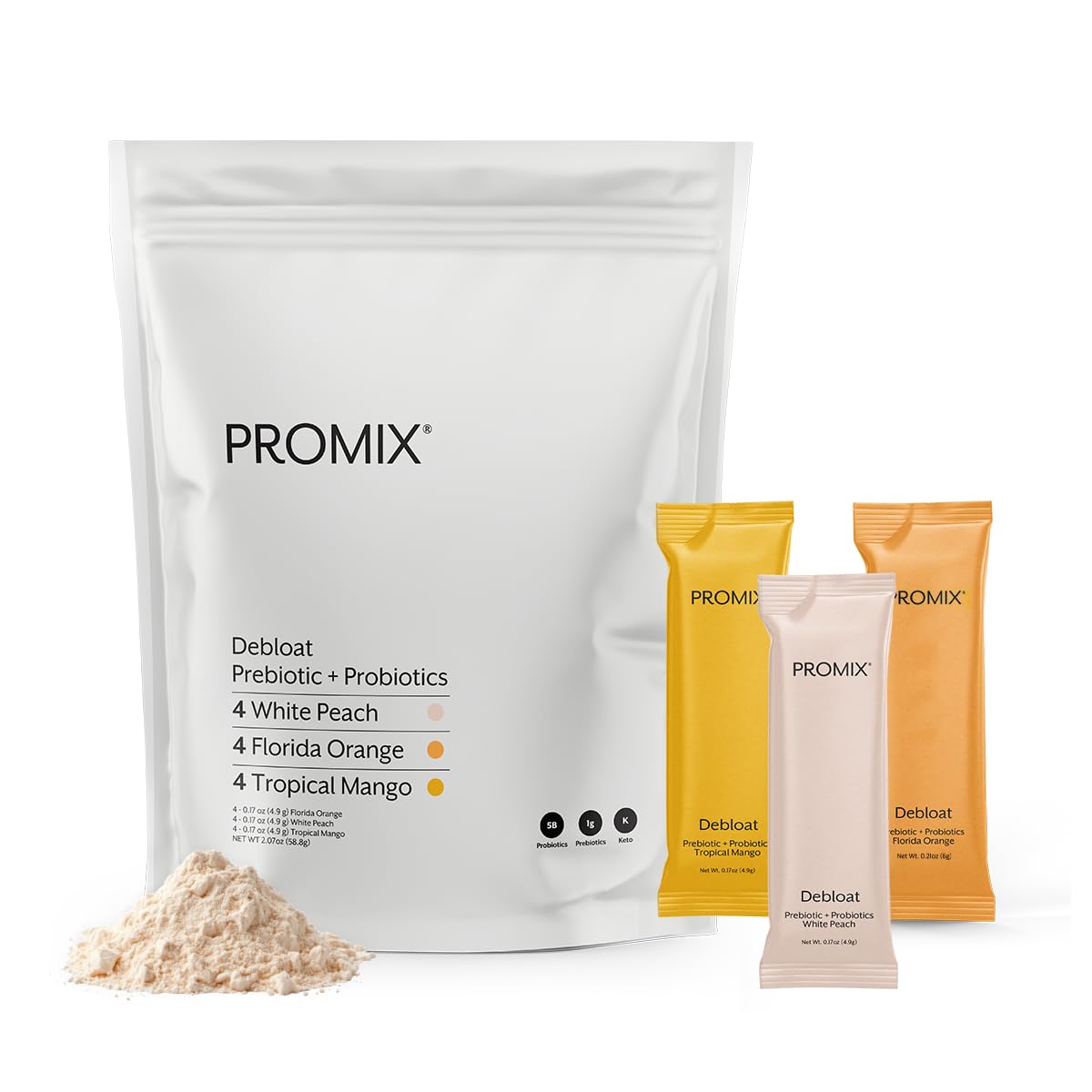 Promix Nutrition Debloat bottle front image highlighting a gut-friendly daily support.