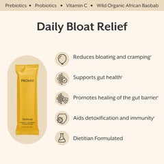Promix Nutrition Debloat scoop ready for daily probiotic intake.