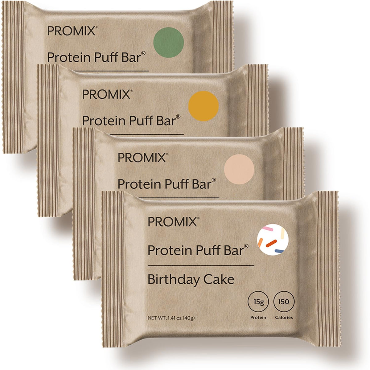 Promix Nutrition Protein Puff Bars variety pack front view for on-the-go snacks