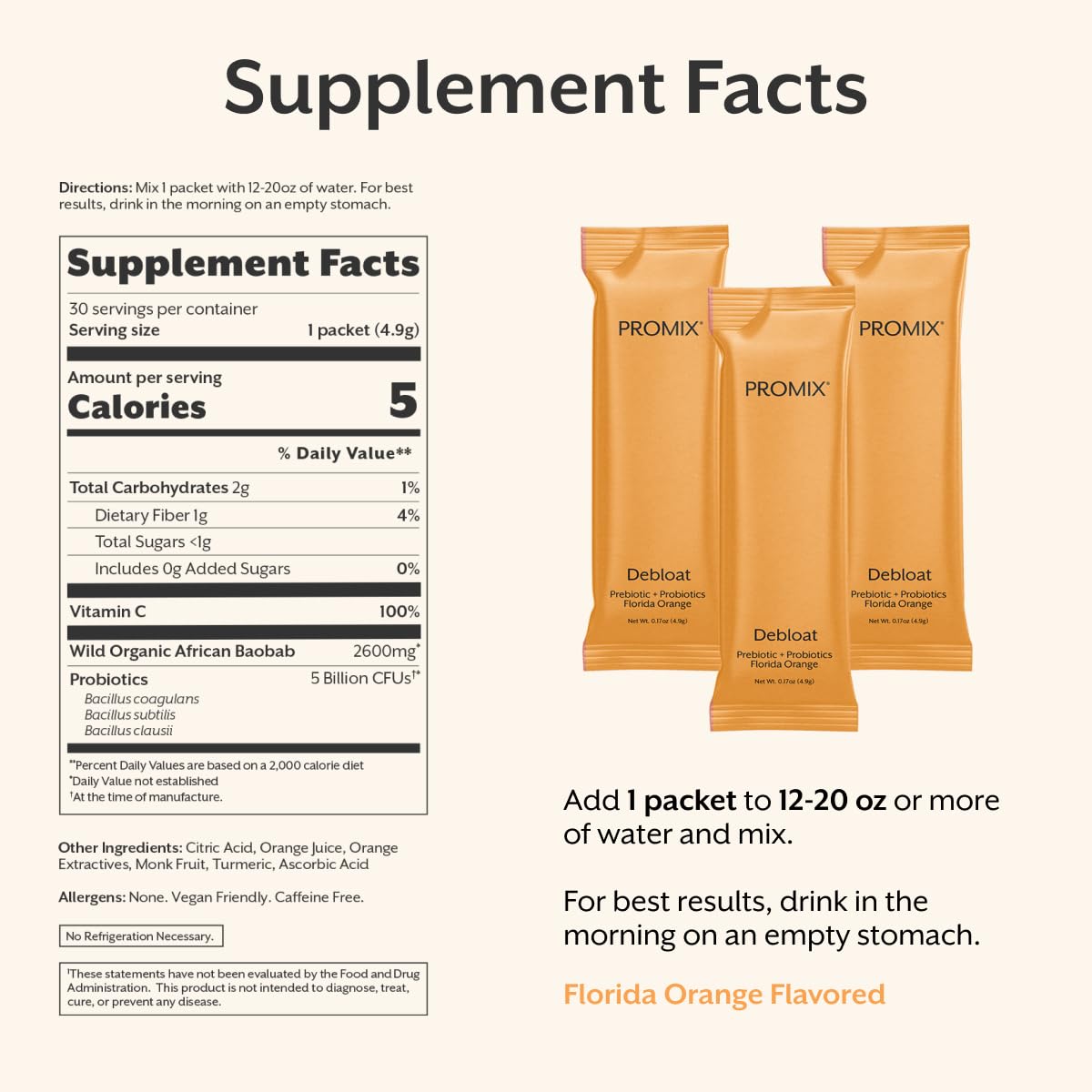 Promix Nutrition Serving spoon shows convenient daily serving dose.