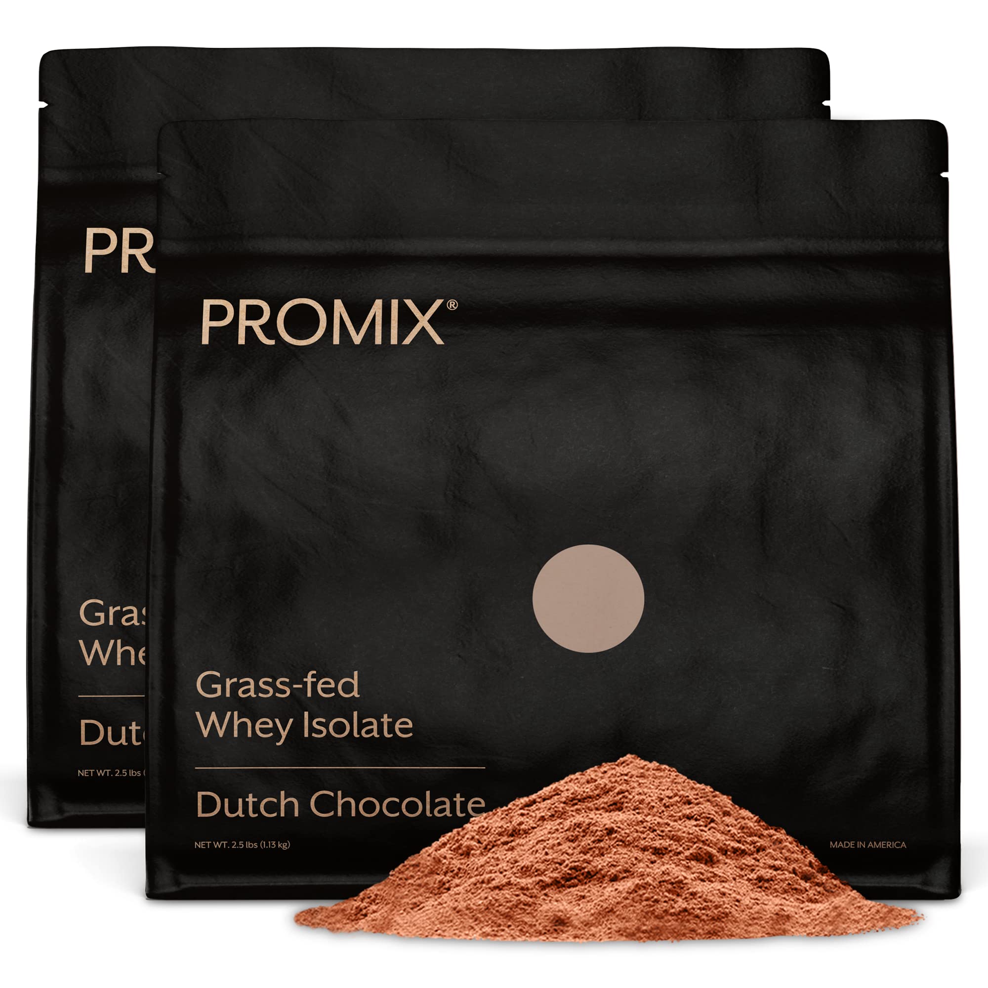 Promix Nutrition Whey Isolate Chocolate bottle front view for post-workout nutrition.