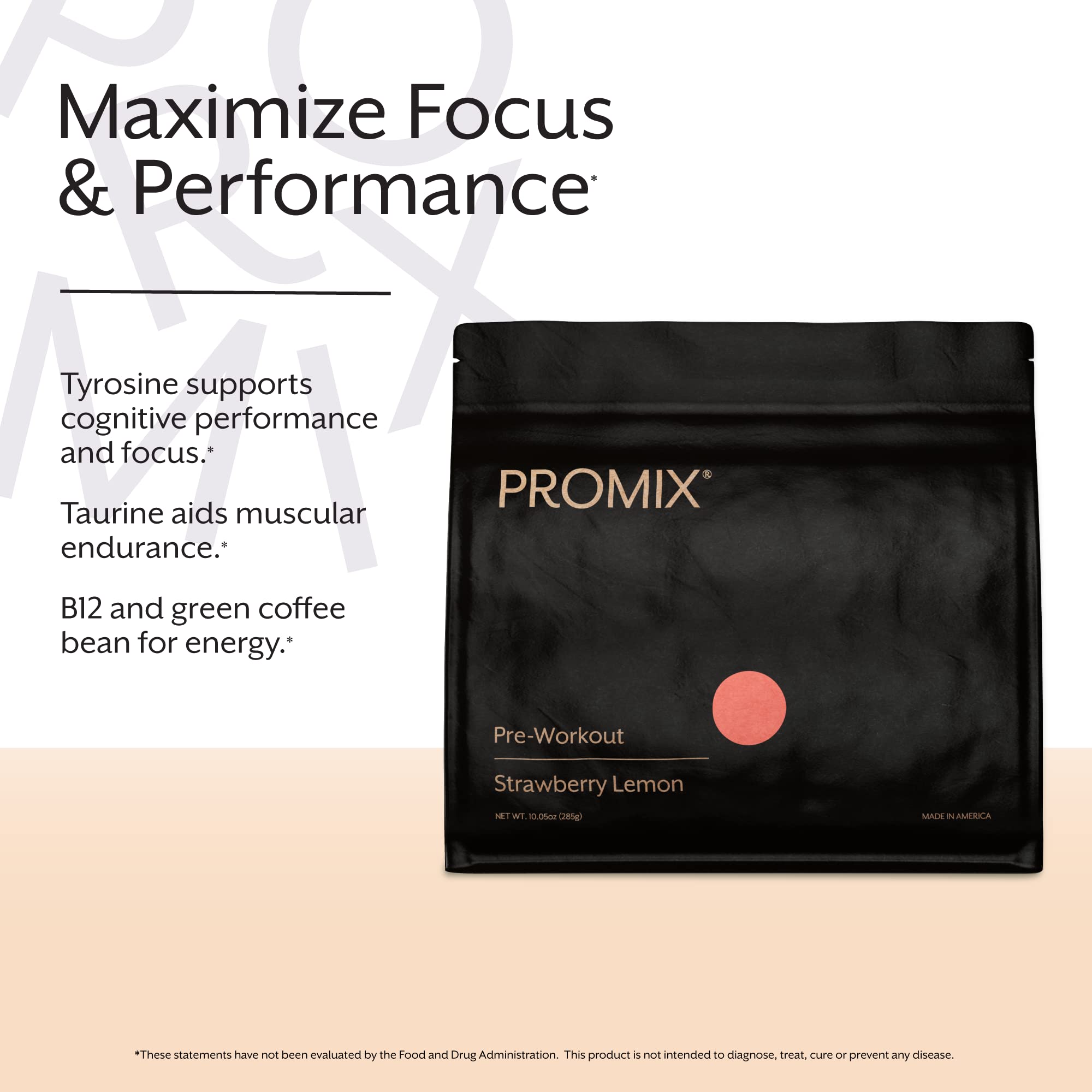Promix Pre-Workout vegan and dairy-free formula label on packaging.