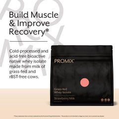 Promix Whey Isolate in shaker emphasizes fast-digesting formula for easy mixing.