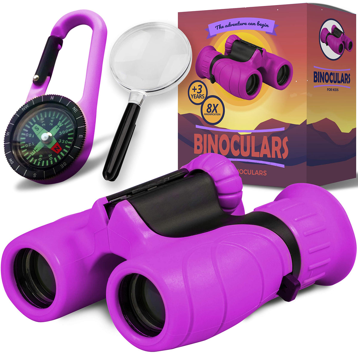 Promora Kids binoculars 8x21 magnification for clear distant details during exploration