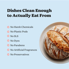 Pronounce dishwasher detergent powder being poured for quick, effective cleaning.