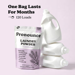Pronounce laundry powder HE washer compatibility in action.