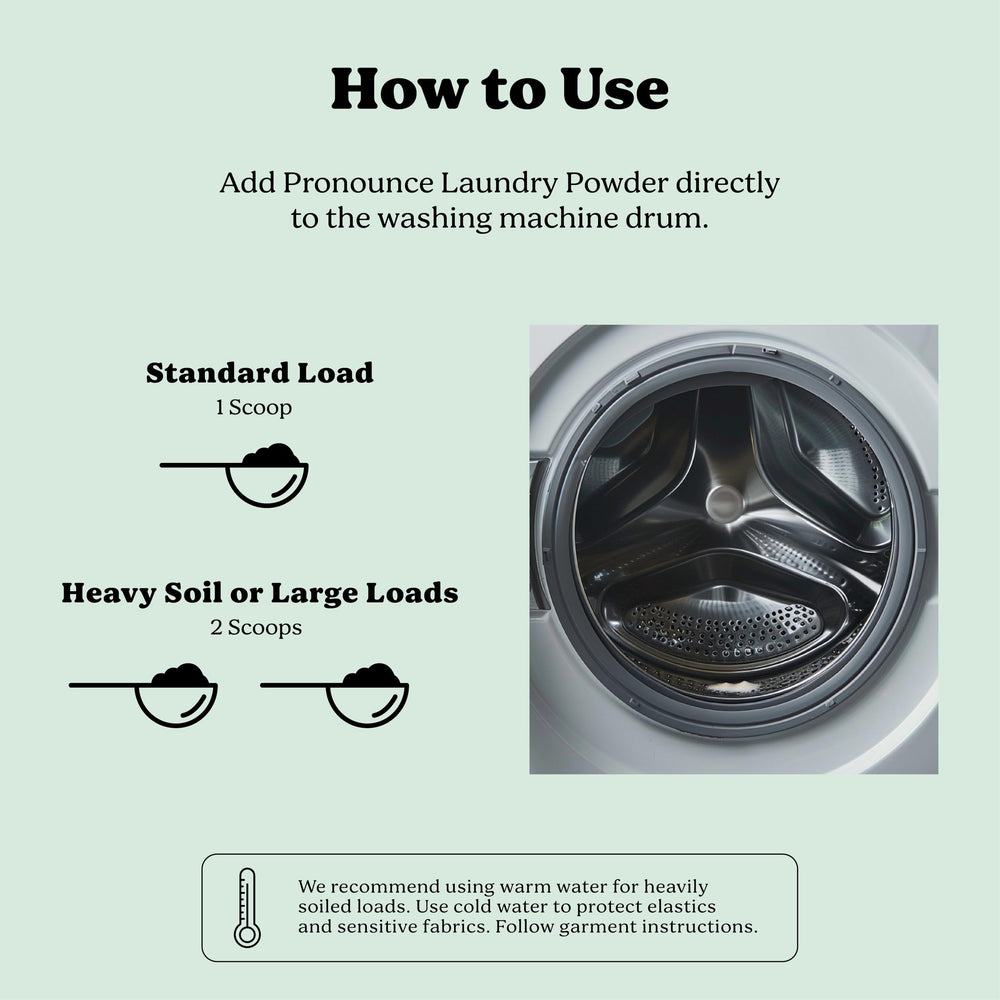 Pronounce measuring scoop for precise load dosing.