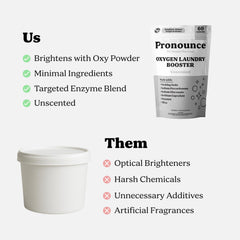 Cleaner ingredients emphasis for Pronounce Oxygen Laundry Booster