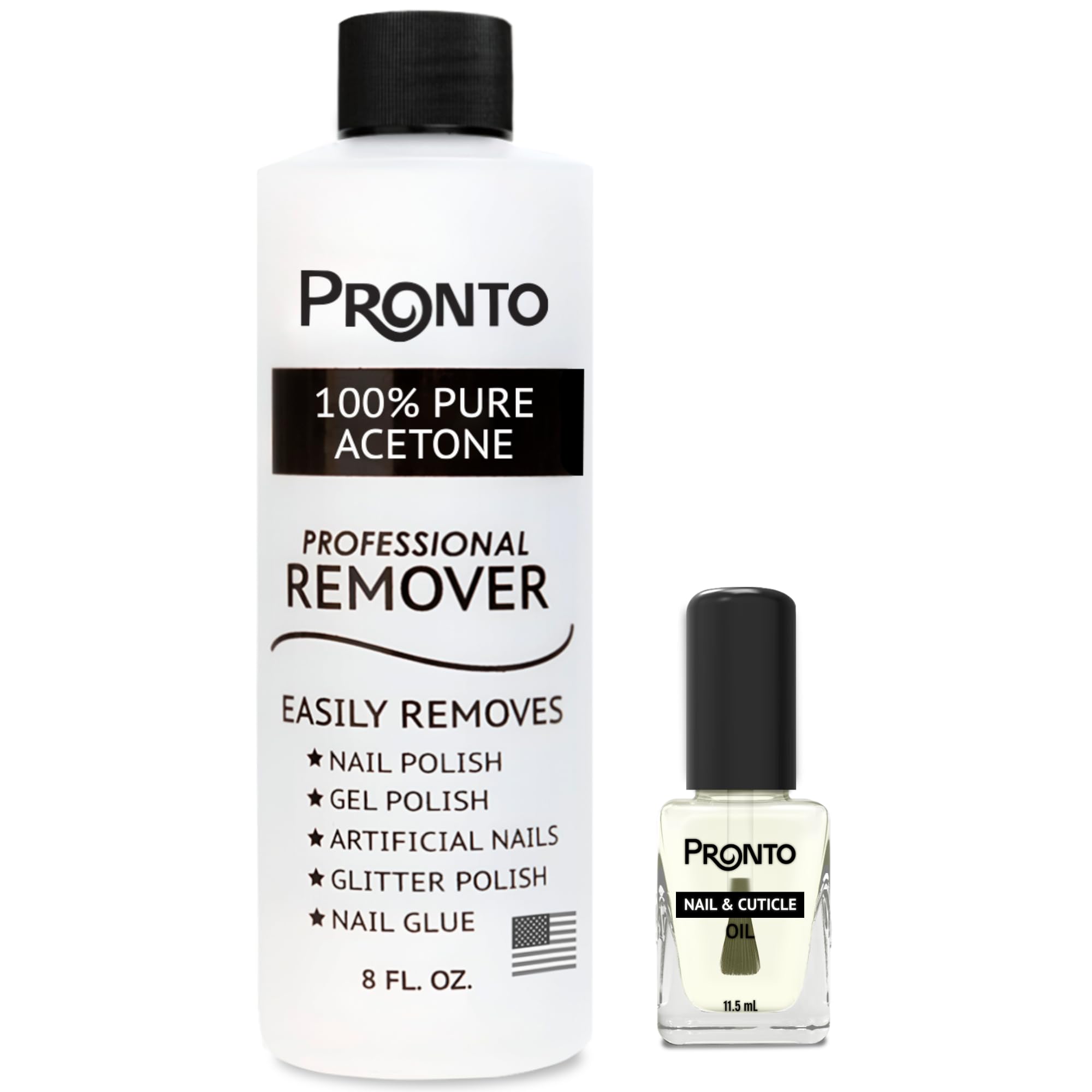 Pronto 8oz pure acetone remover bottle for quick polish removal