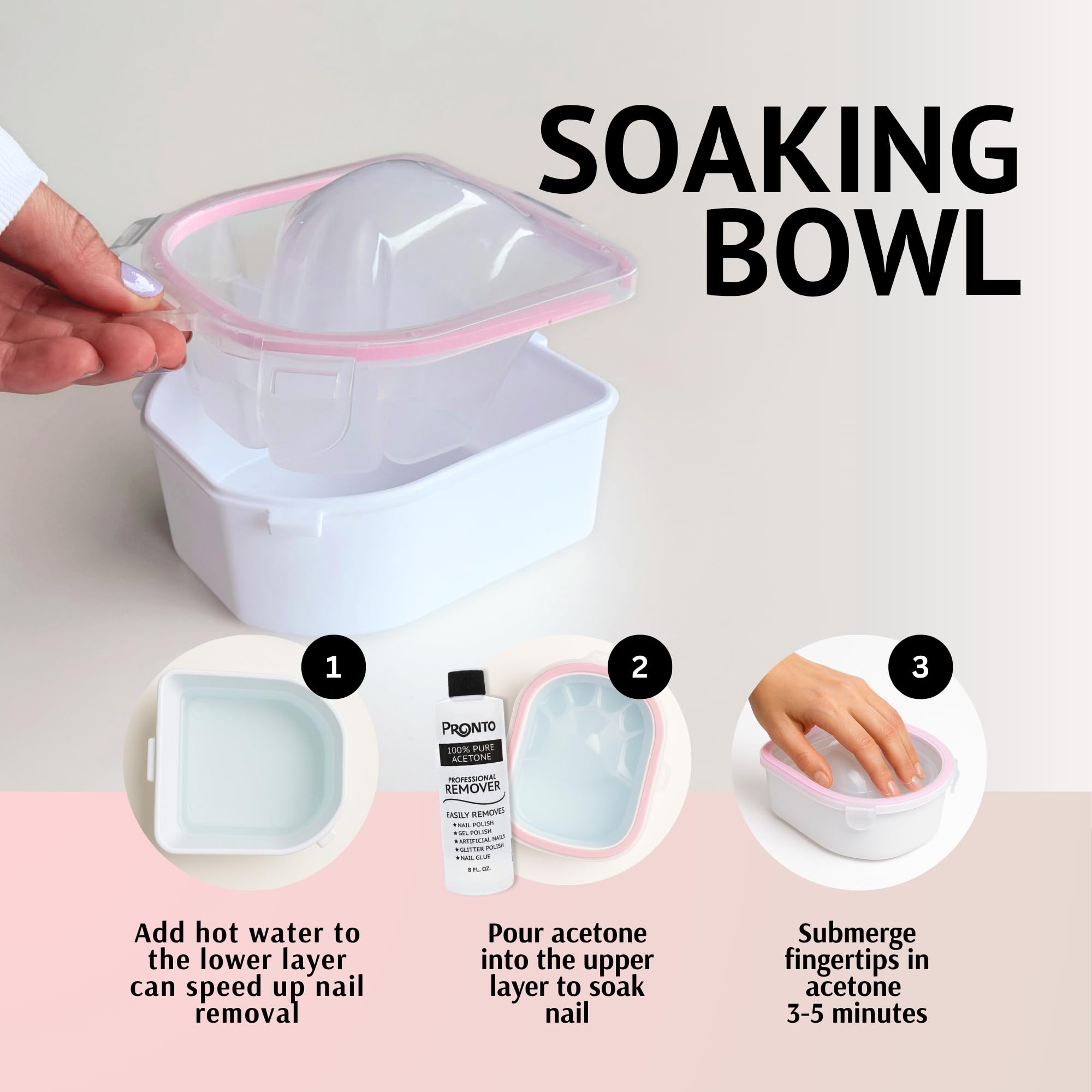 Pronto all-in-one manicure kit neatly organized for at-home care.