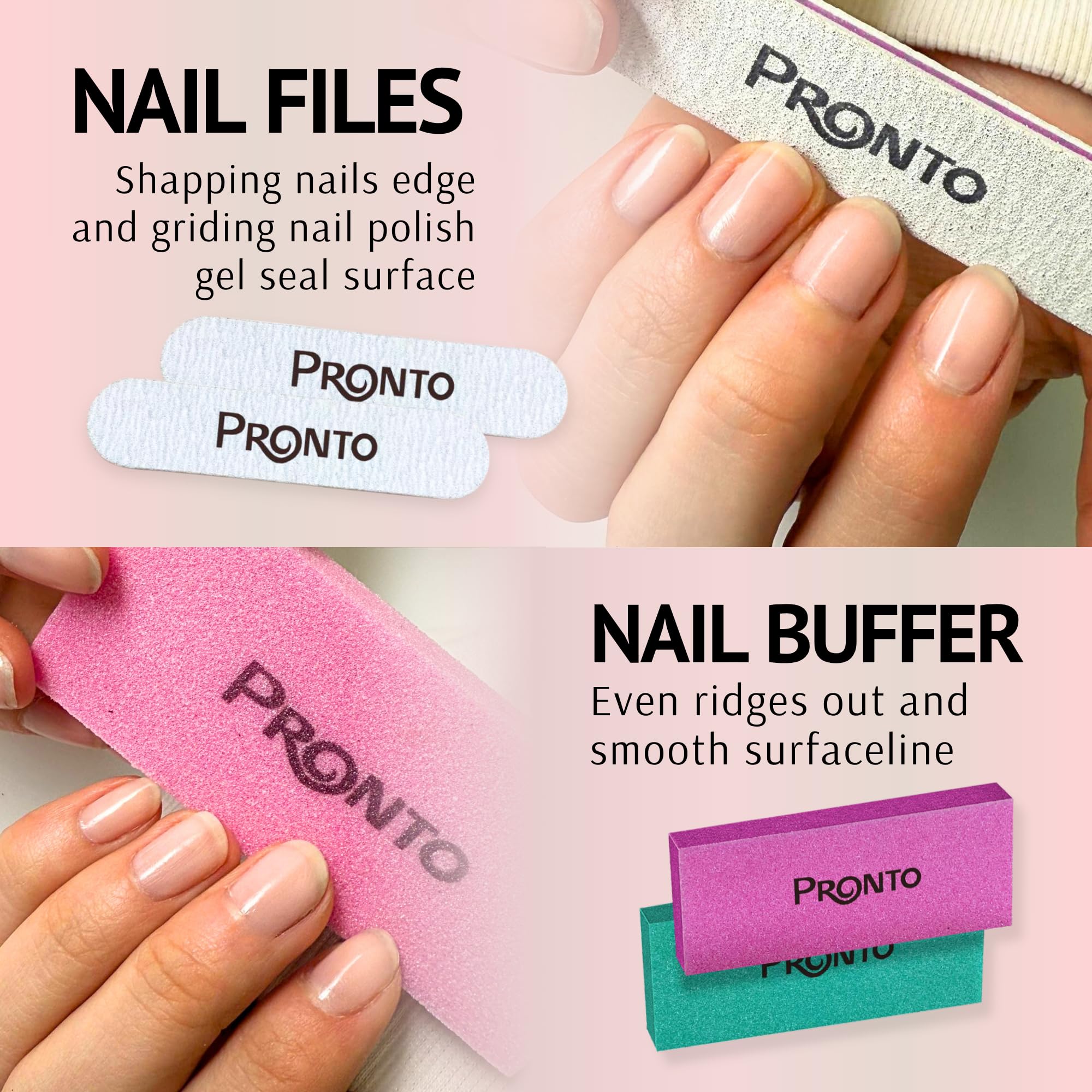 Pronto cuticle pusher aiding gentle nail prep.