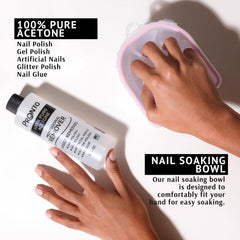 Pronto nail file delivering smooth edges for a salon finish.