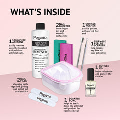 Pronto nail soak-off bowl supporting easy gel polish removal.