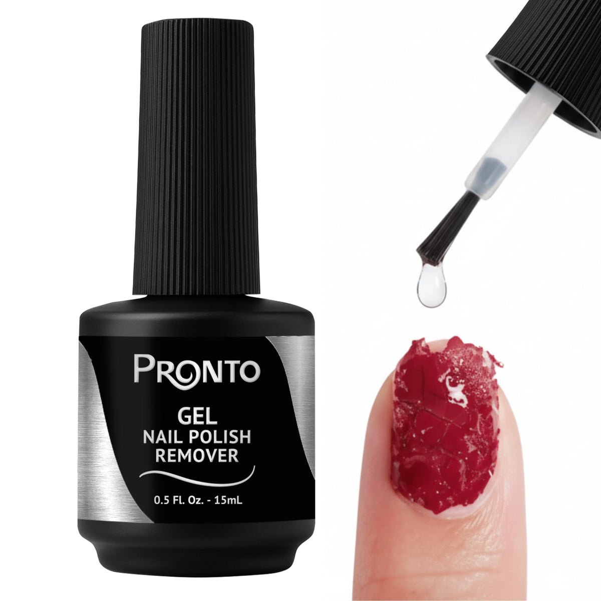 Pronto Quick Peel-Off Remover bottle for fast gel polish removal