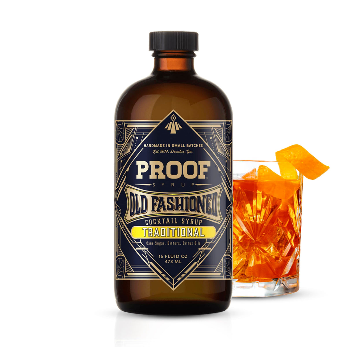 PROOF SYRUP Old Fashioned bottle ready to craft authentic cocktails at home.