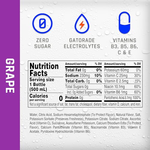 Propel Electrolyte Water grape pour demonstrates quick refresh during activity.