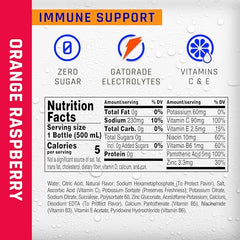 Close-up of Propel Immune label showing Vitamin C and zinc