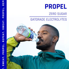 Propel Peach vitamin label showing vitamins C and E