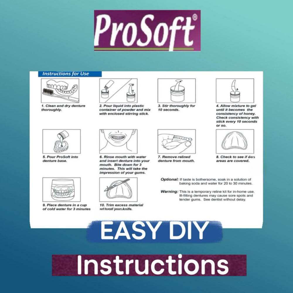 ProSoft Denture Reliner enables easy application for quick relining.