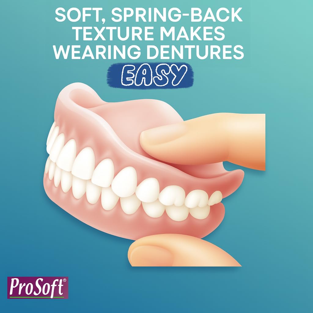 ProSoft Reliner offers soft, flexible material for comfortable wear.