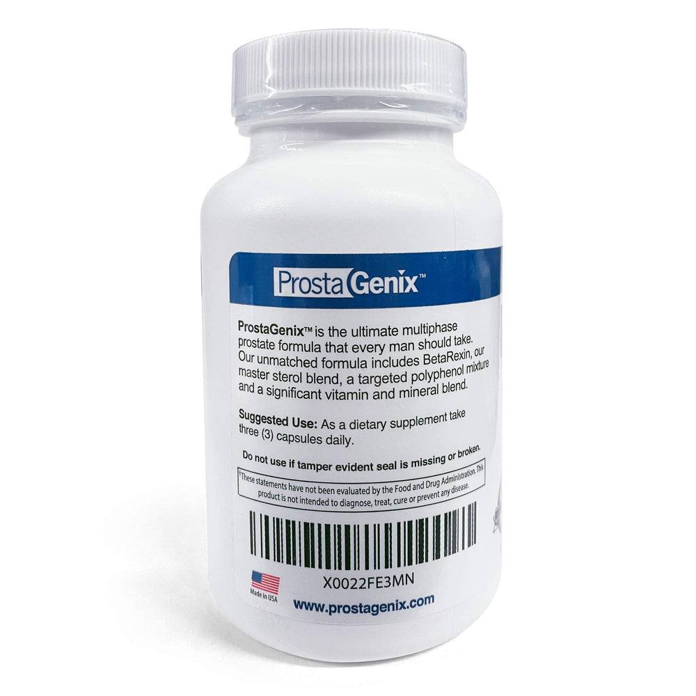 ProstaGenix multiphase capsules close-up showing capsules for bladder comfort.