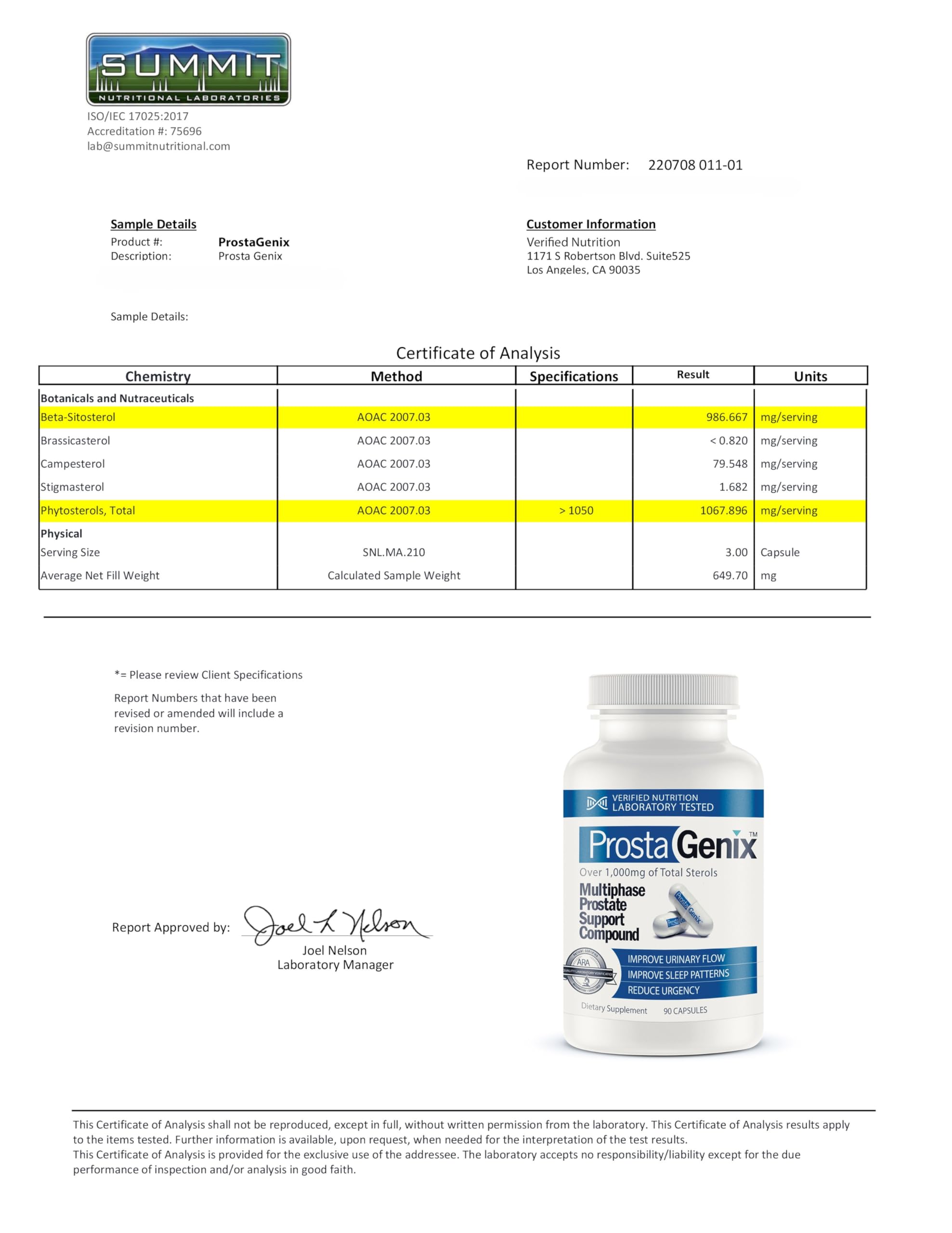 ProstaGenix multiphase capsules on tray promoting daily routine.
