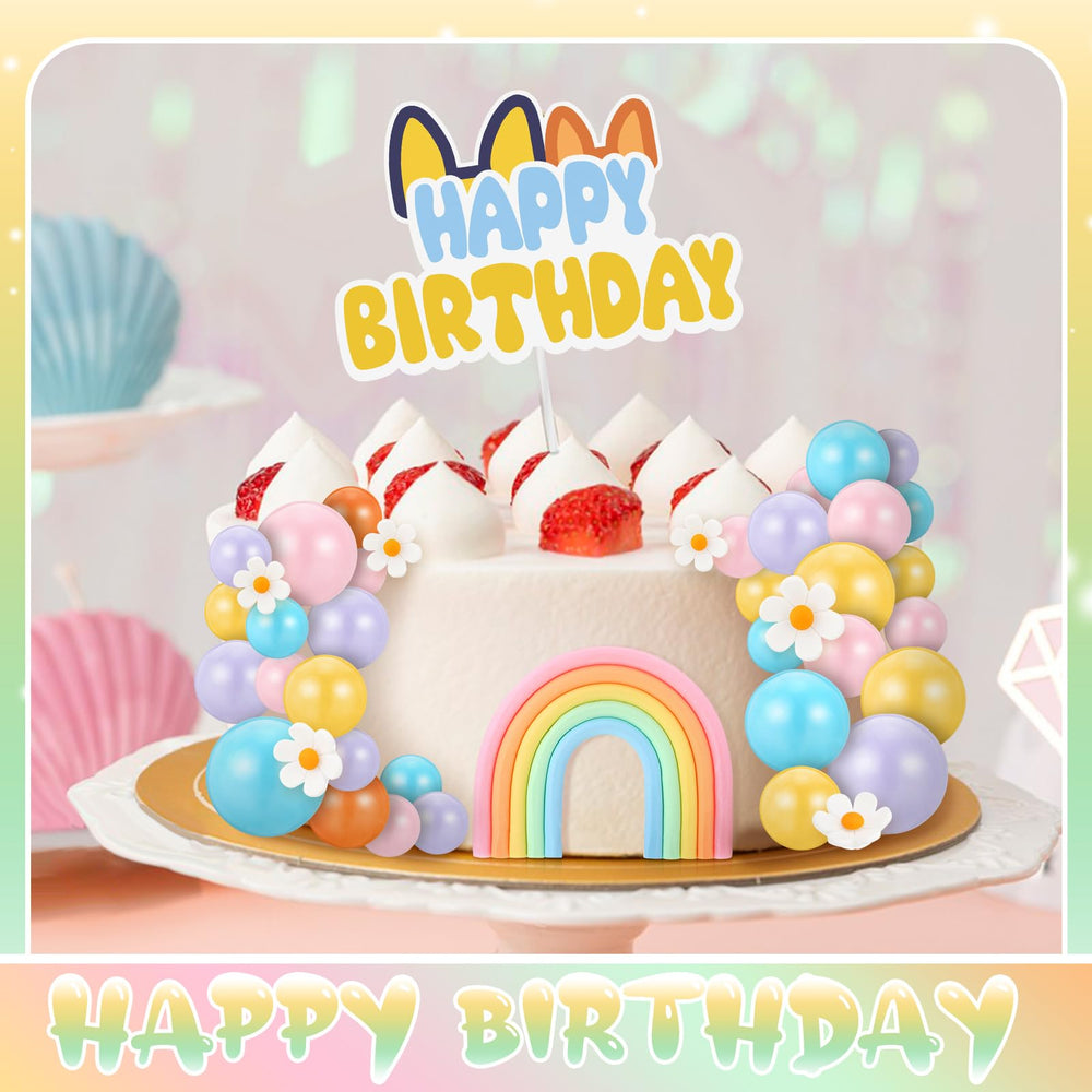 ProSuites ball cake topper blue-pink-purple-orange highlights colorful textures on treats.