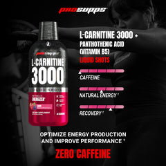 ProSupps L-Carnitine Liquid 3000 berry flavor glass showing refreshing taste.