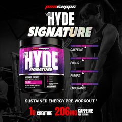 Prosupps Mr. Hyde Signature tub displays Pixie Dust flavor and clean label.