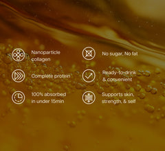 ProT Gold bottle on kitchen counter ready-to-drink protein source.