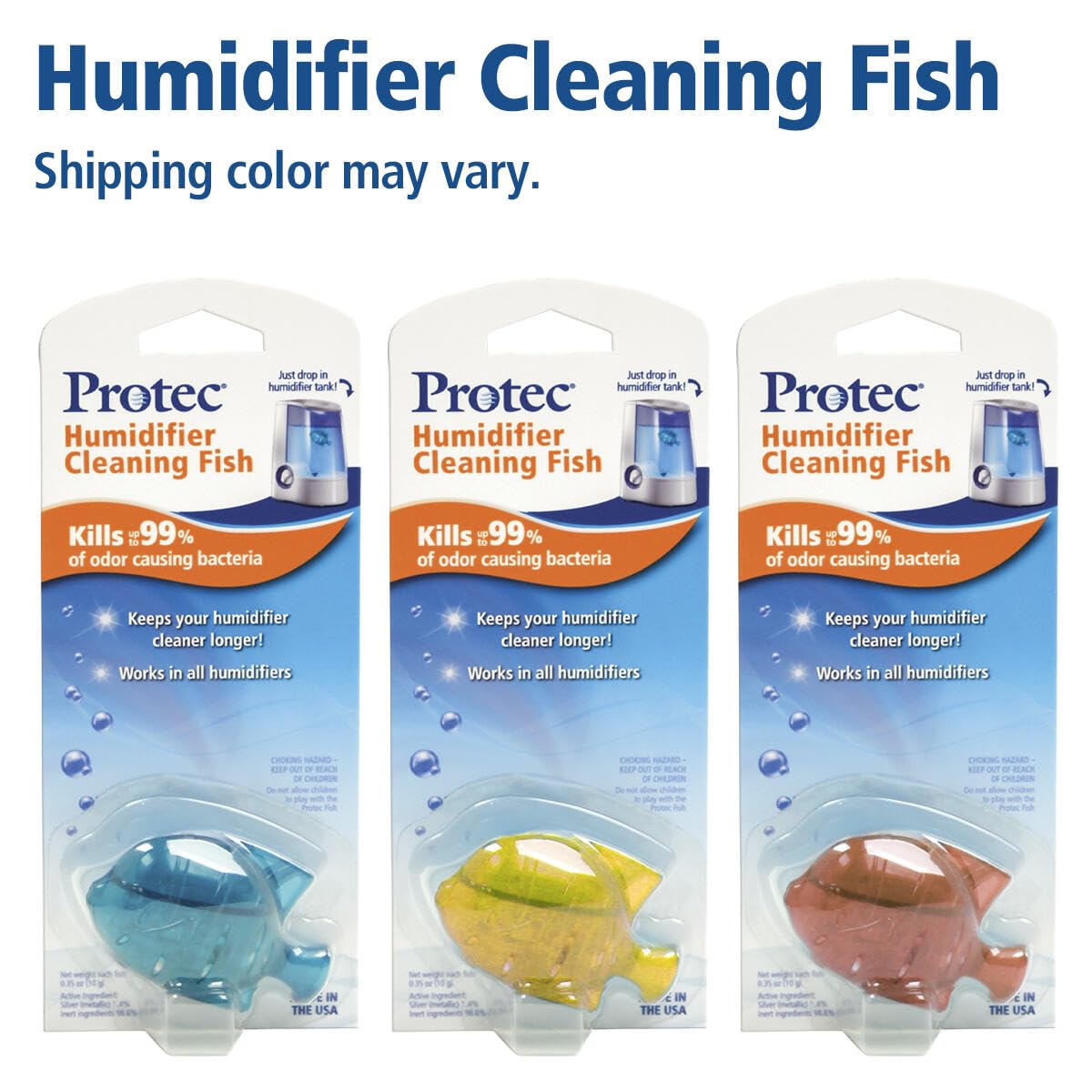 Protec Humidifier Cleaning Fish lasts 30 days in most devices