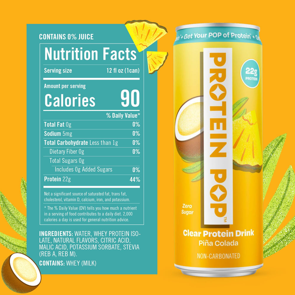 Protein Pop fridge-door display emphasizes grab-and-go protein.