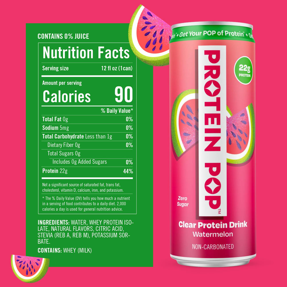 Protein Pop variety-pack display captures the four flavors at a glance.