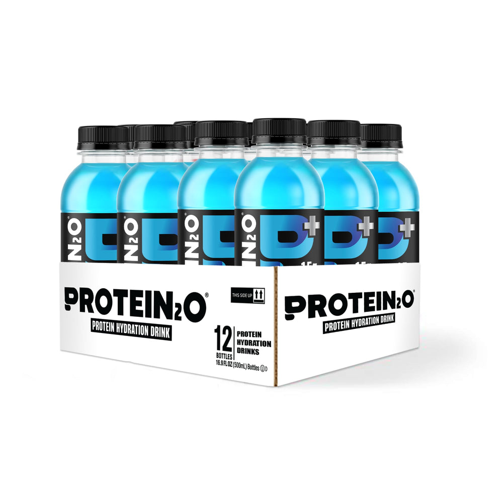 Protein2o caffeine energy boost highlights 125mg caffeine for clean focus.