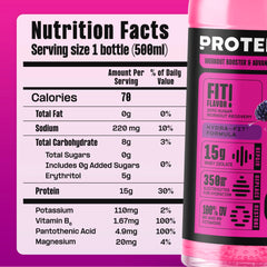 Protein2o clear whey water being poured for easy fueling.