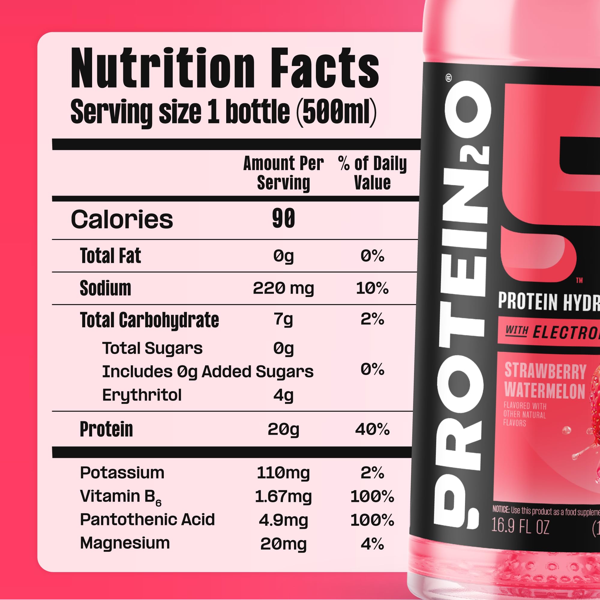 Protein2o electrolyte on the go supports daily hydration.