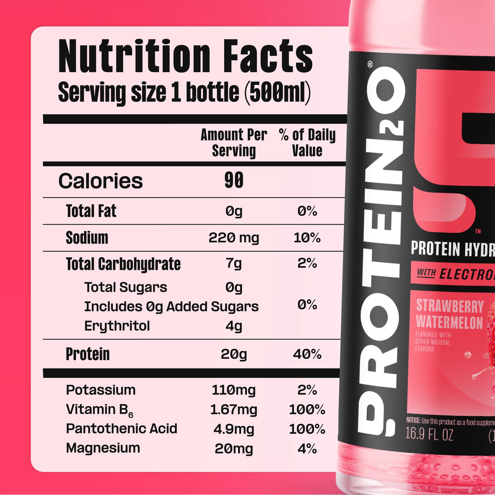 Protein2o electrolyte on the go supports daily hydration.