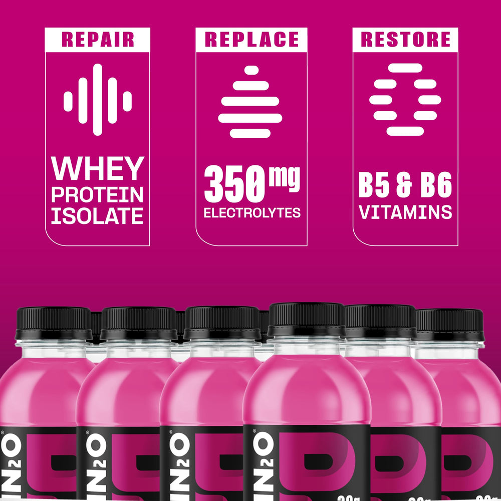 Protein2o electrolytes image emphasizing balanced fluids during training.