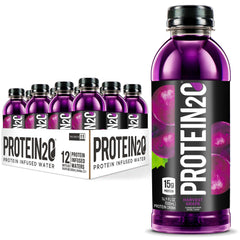 Protein2o Harvest Grape bottle front showing zero sugar and 15g protein per serving